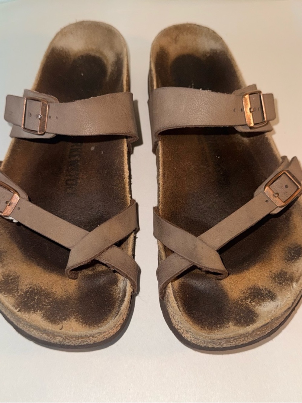 Birkenstock Tan Suede Double-Strap Sandals